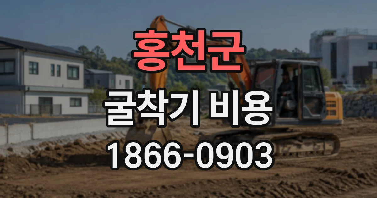 홍천군 굴착기비용