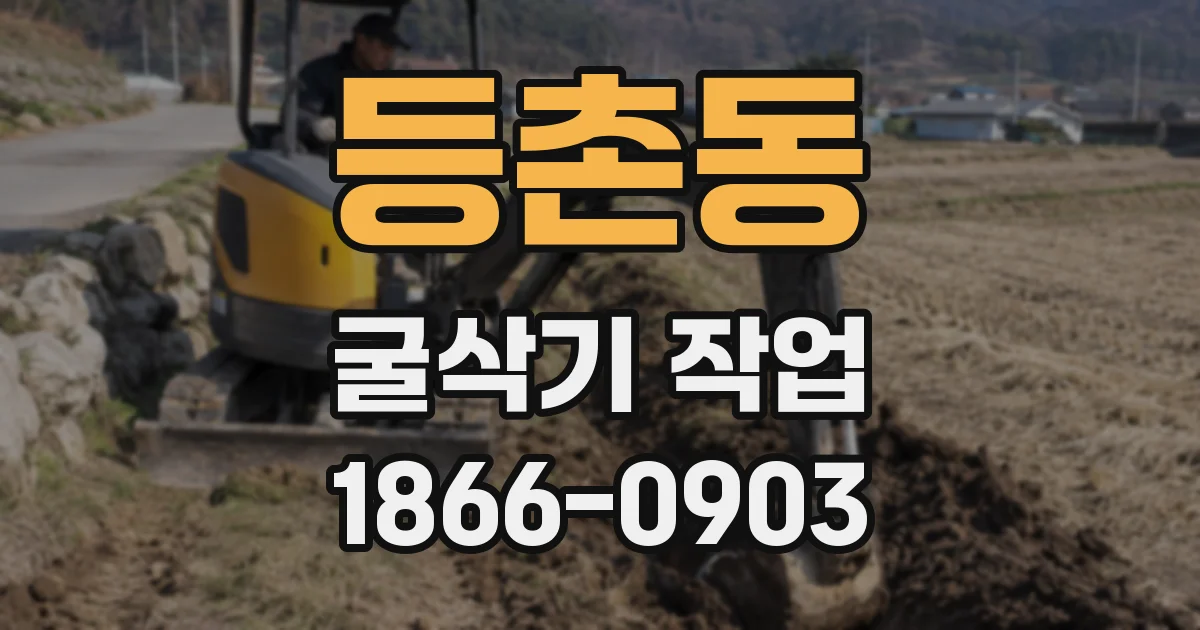 등촌동 굴삭기 작업