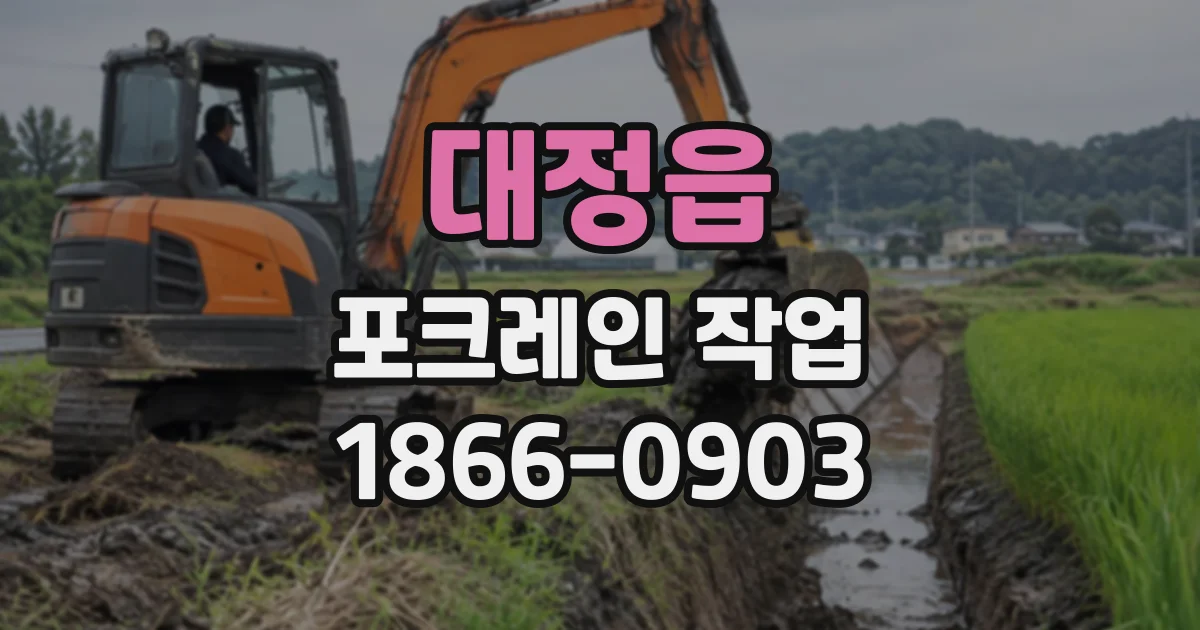 대정읍 포크레인작업