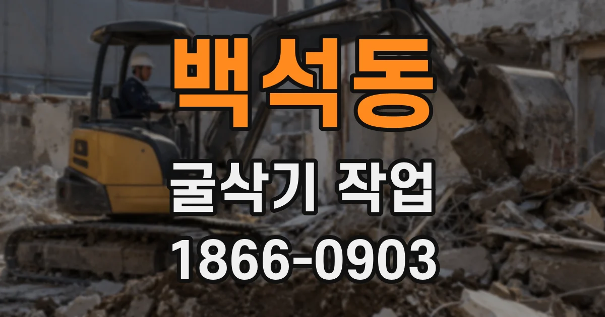 백석동 굴삭기 작업