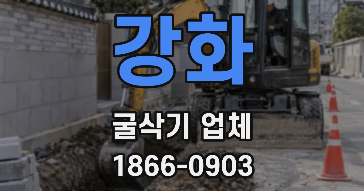 강화 굴삭기 업체