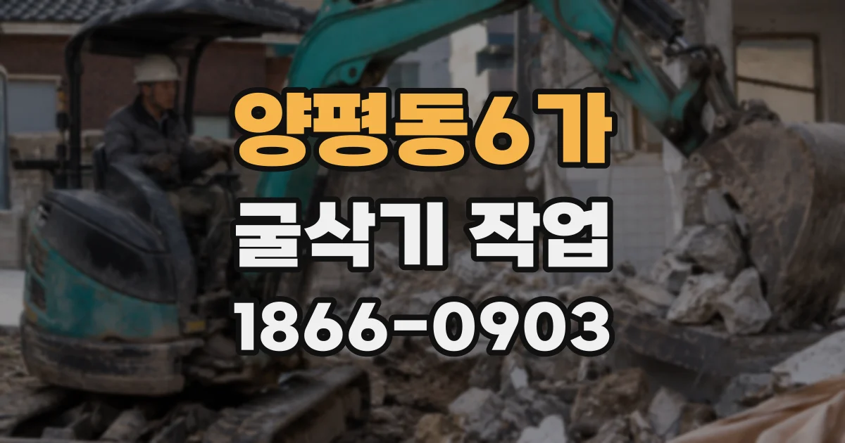 양평동6가 굴삭기 작업