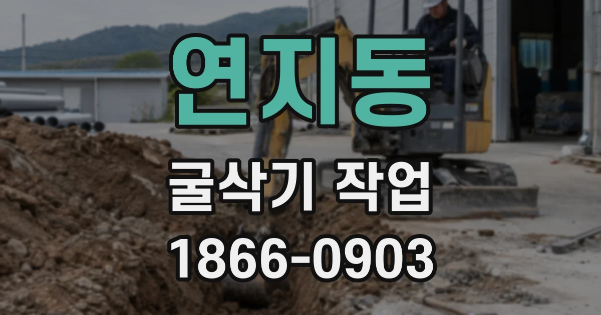 연지동 굴삭기 작업