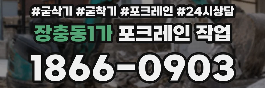 장충동1가 포크레인 작업