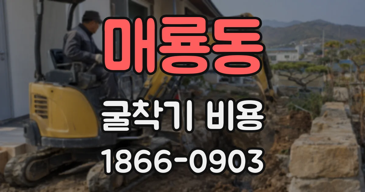 매룡동 굴착기 비용