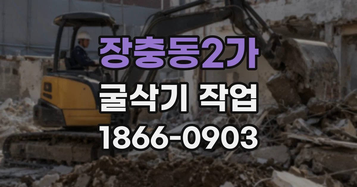 장충동2가 굴삭기 작업