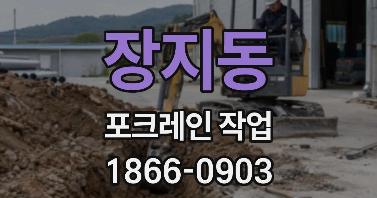 장지동 포크레인 작업