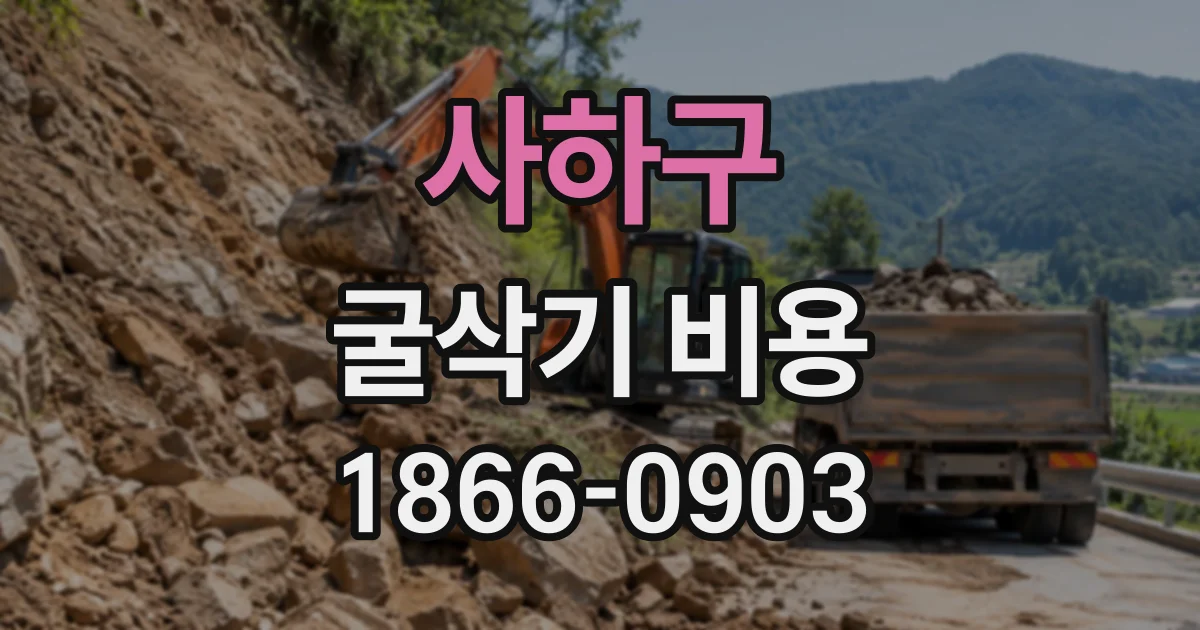 사하구 굴삭기비용