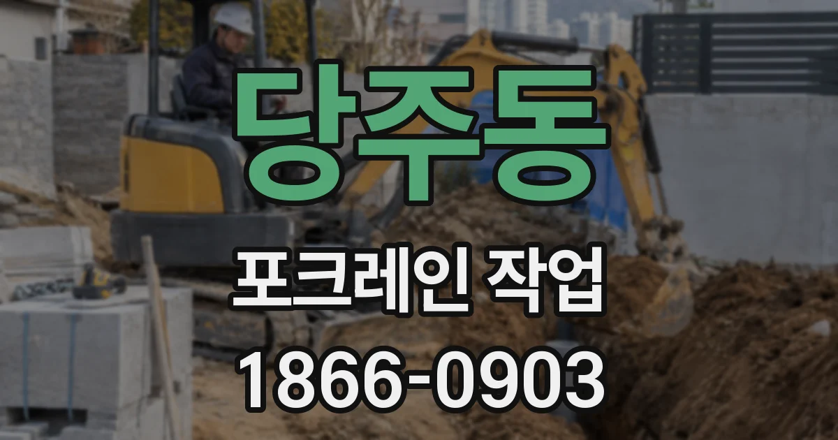 당주동 포크레인 작업