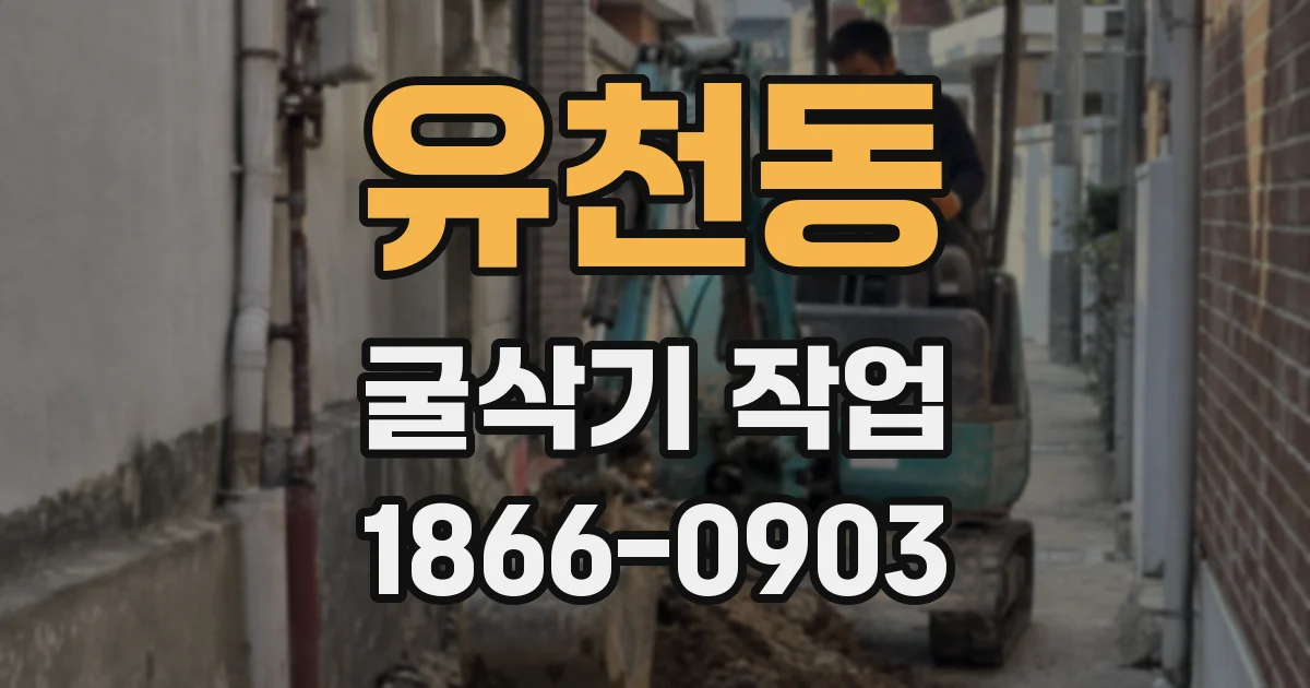 유천동 굴삭기 작업
