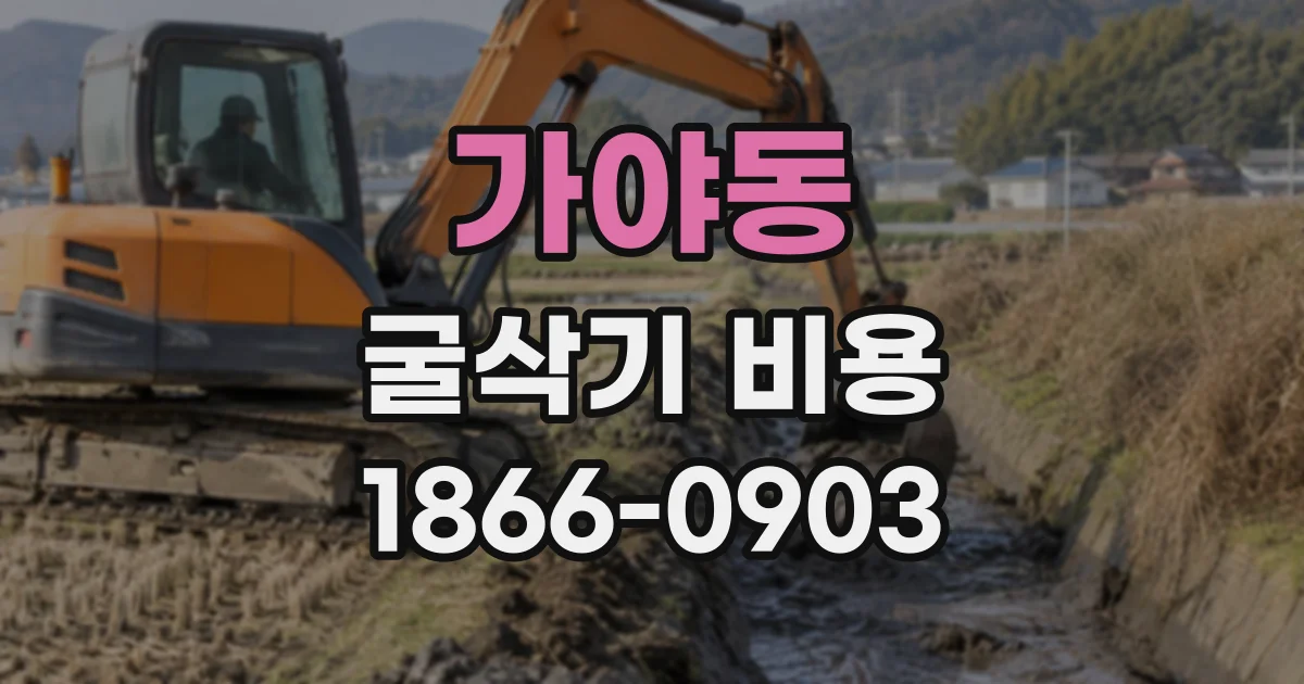 가야동 굴삭기비용