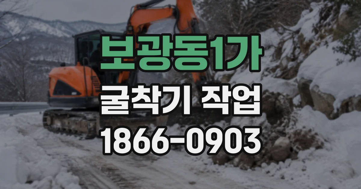 보광동1가 굴착기작업