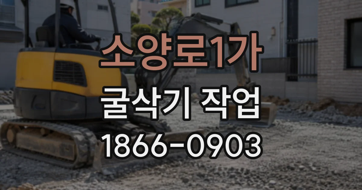 소양로1가 굴삭기작업