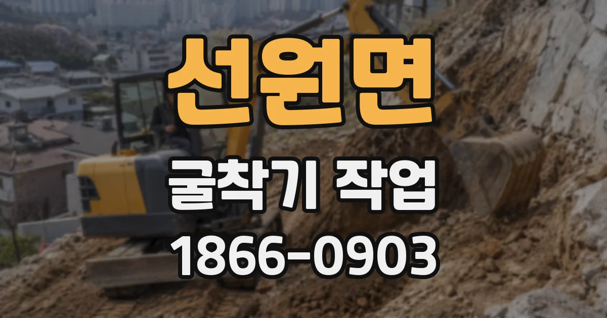 선원면 굴착기 작업