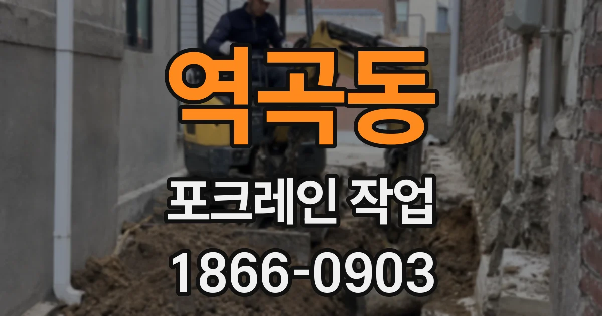 역곡동 포크레인 작업