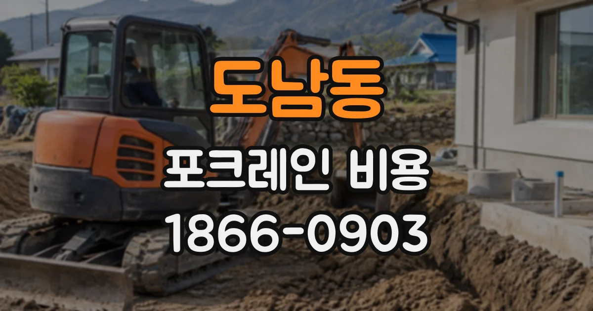도남동 포크레인비용