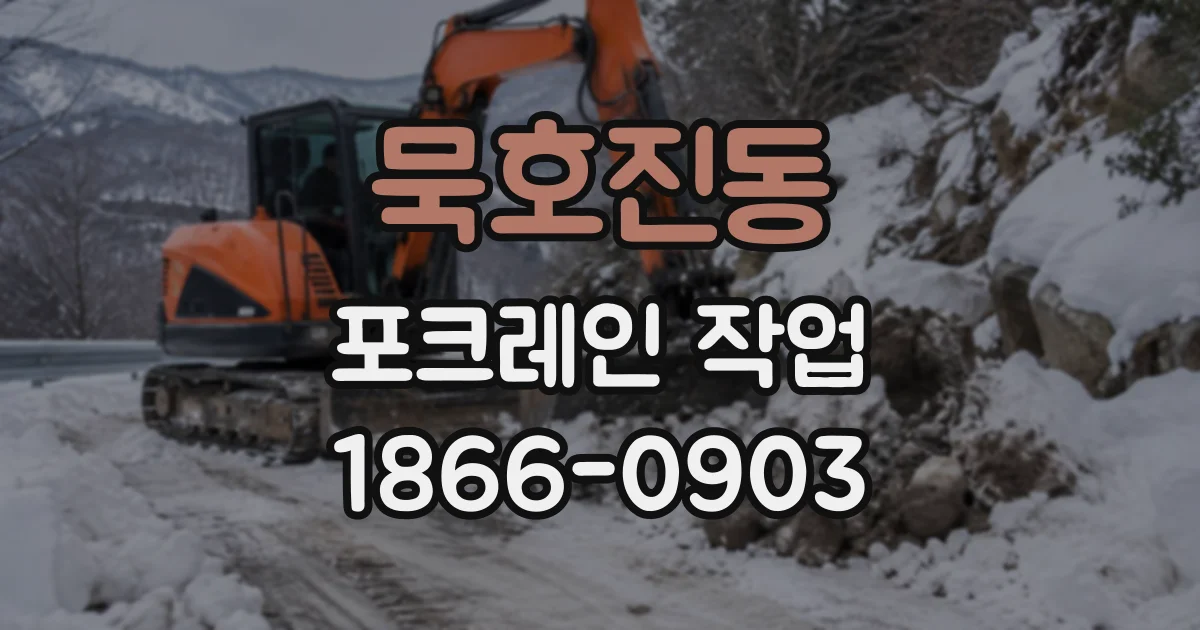 묵호진동 포크레인작업
