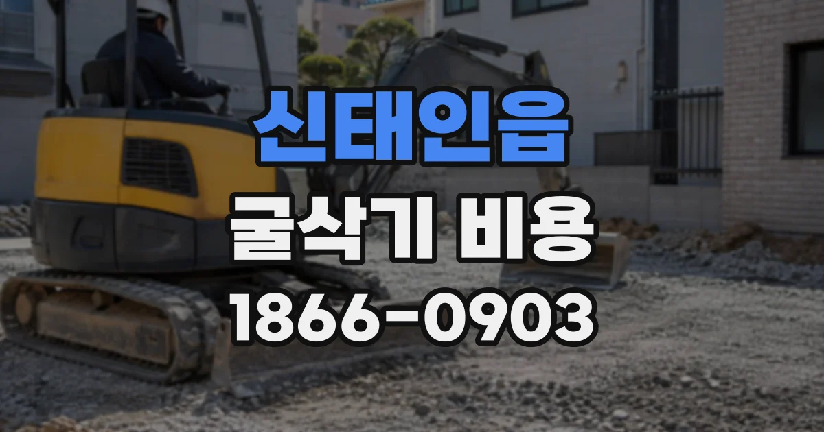 신태인읍 굴삭기비용