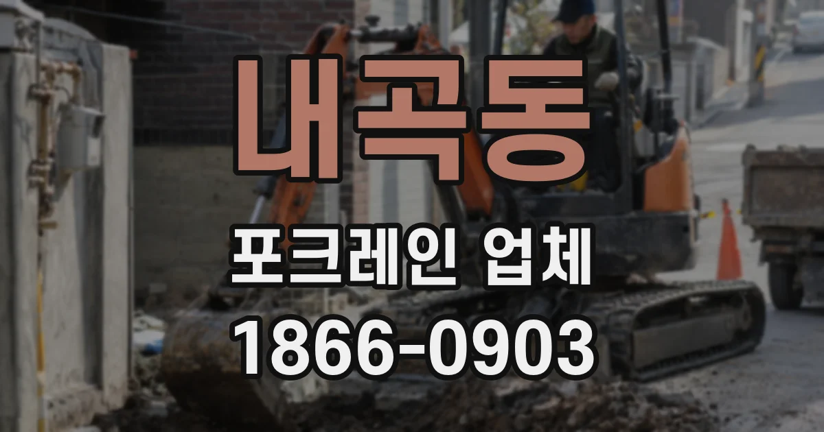 내곡동 포크레인 업체