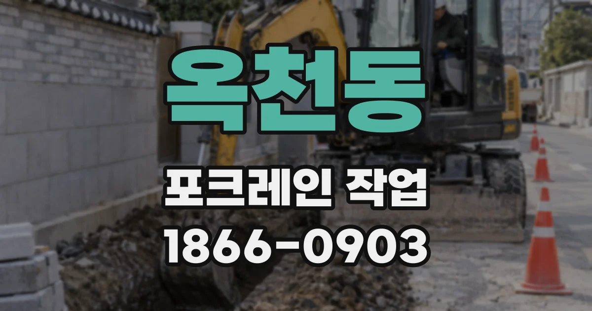 옥천동 포크레인 작업