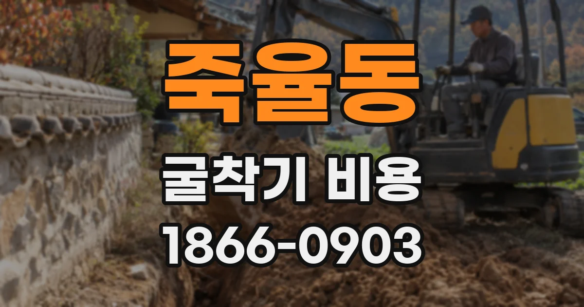 죽율동 굴착기 비용