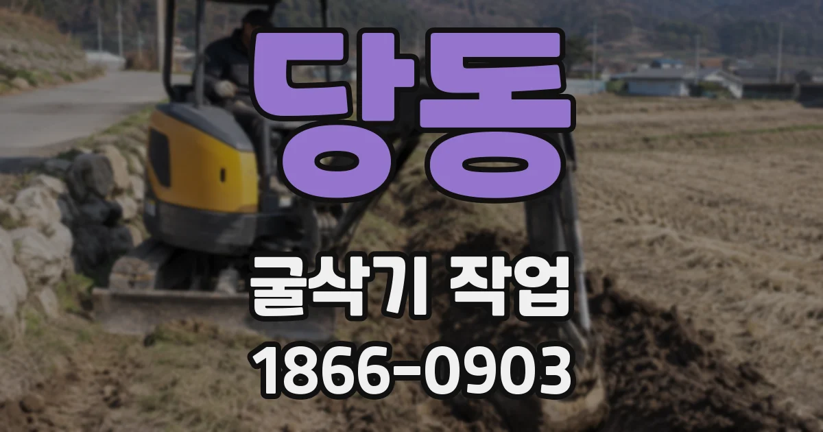 당동 굴삭기 작업