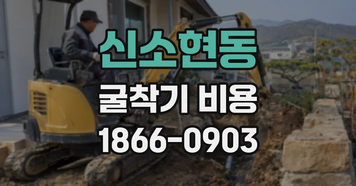 신소현동 굴착기 비용