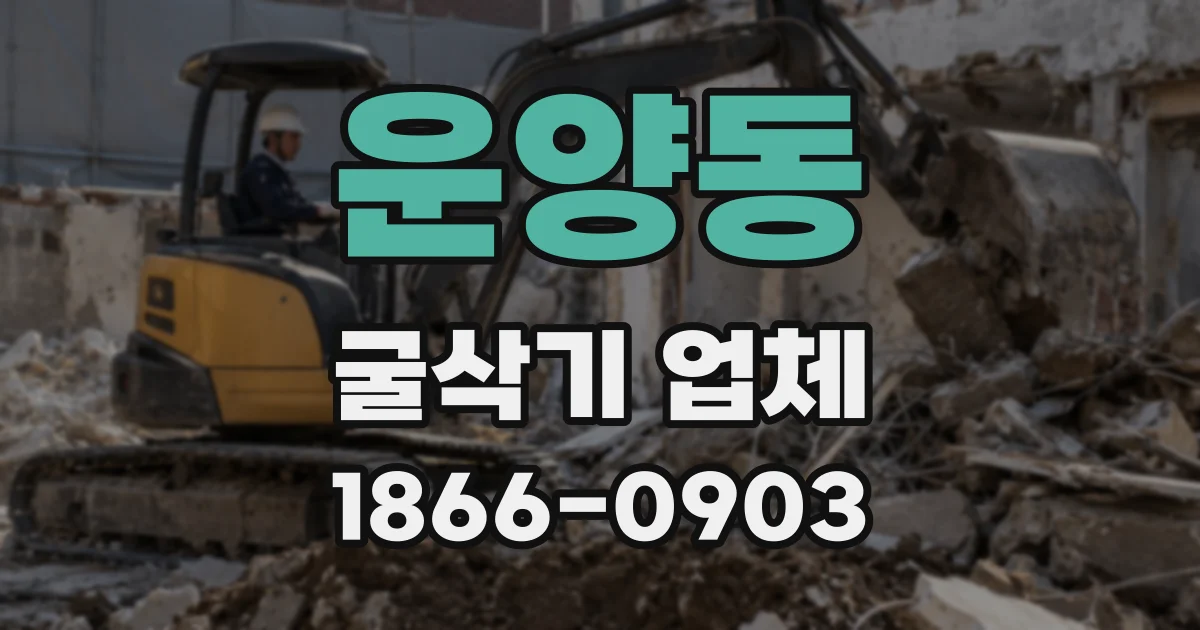운양동 굴삭기 업체