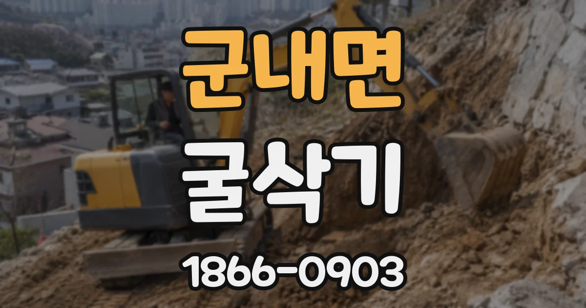 군내면 굴삭기