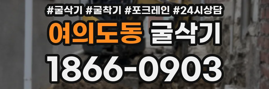 여의도동 굴삭기