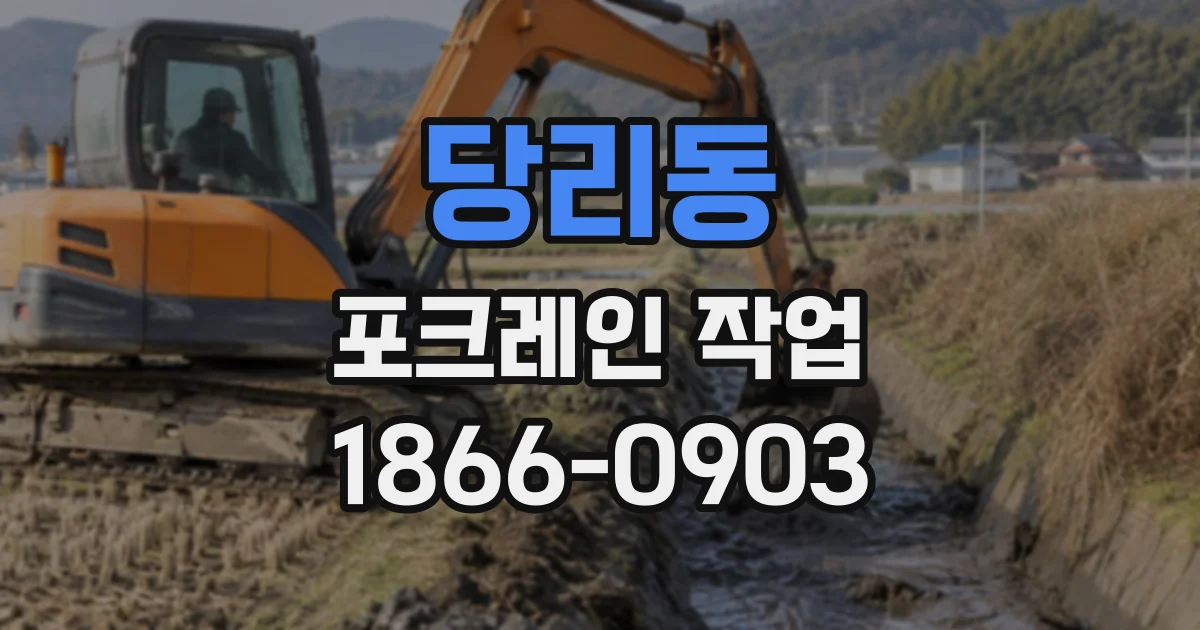 당리동 포크레인작업