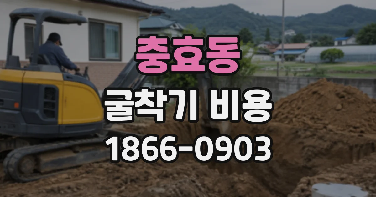 충효동 굴착기비용
