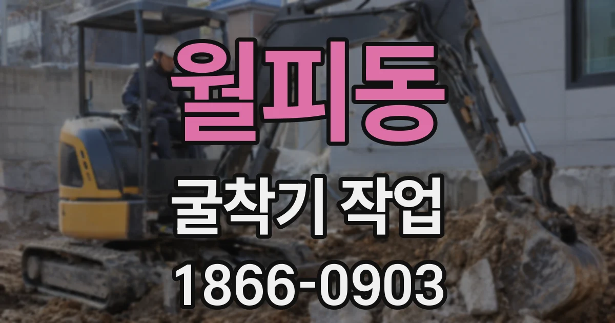 월피동 굴착기 작업
