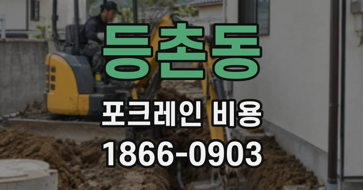 등촌동 포크레인 비용