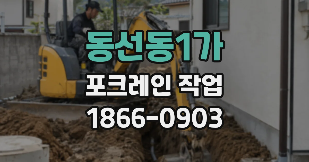 동선동1가 포크레인 작업