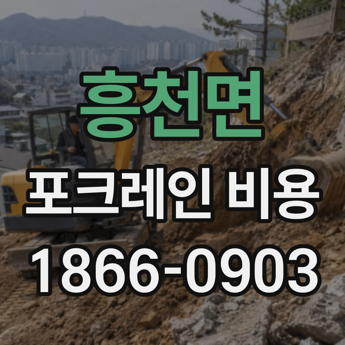 흥천면 포크레인 비용