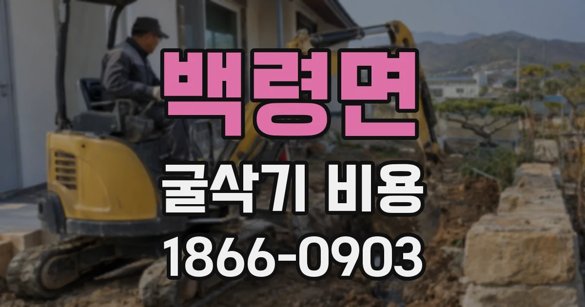 백령면 굴삭기 비용