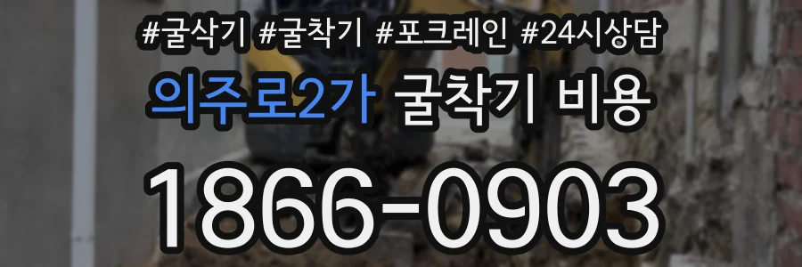 의주로2가 굴착기 비용