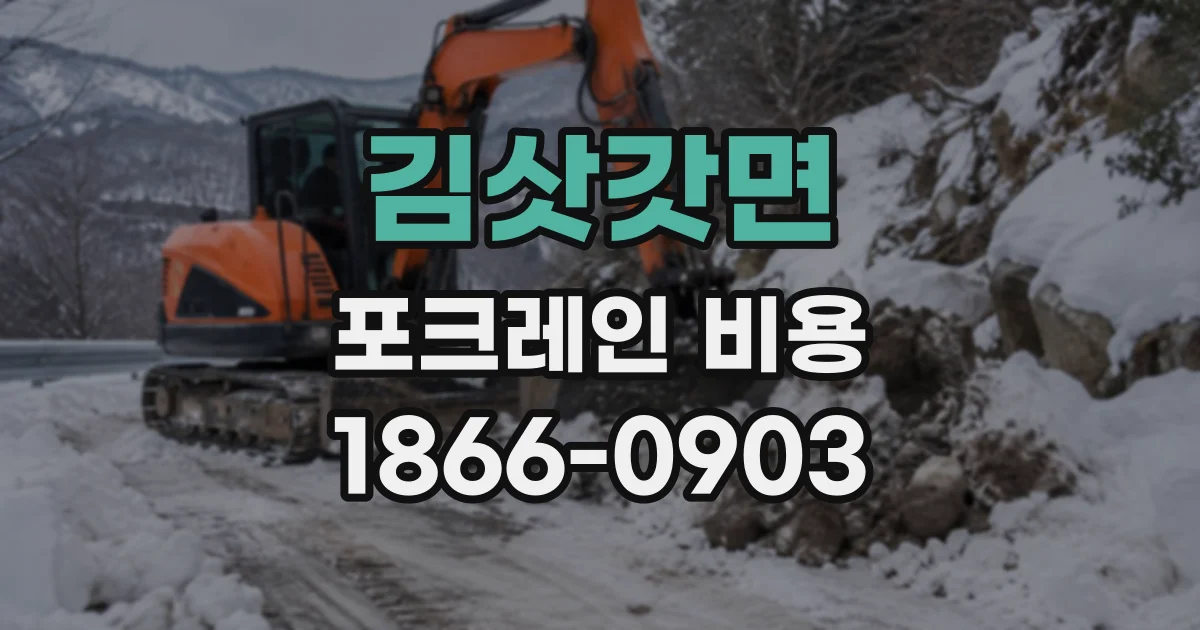 김삿갓면 포크레인비용