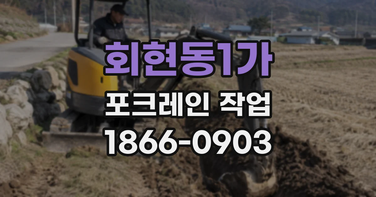 회현동1가 포크레인 작업