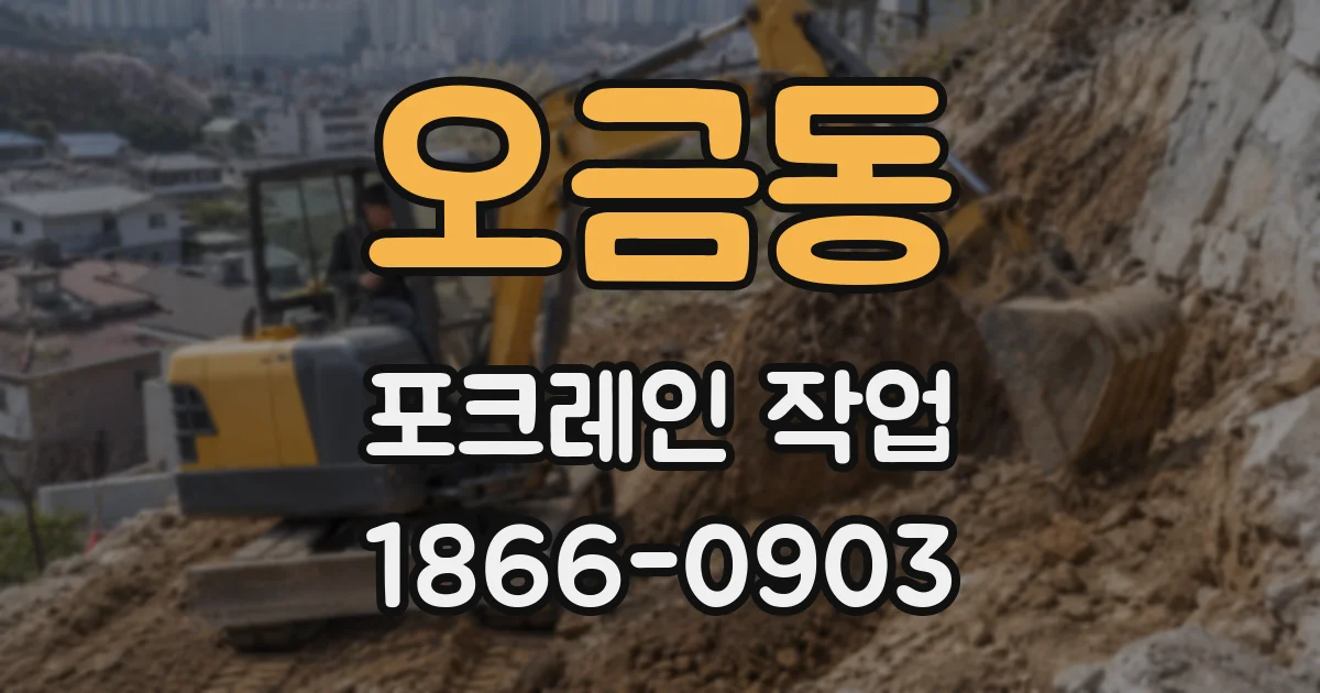 오금동 포크레인 작업