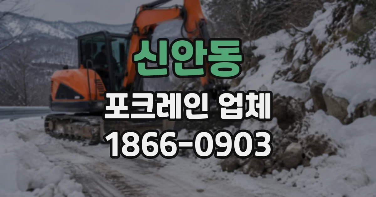 신안동 포크레인업체