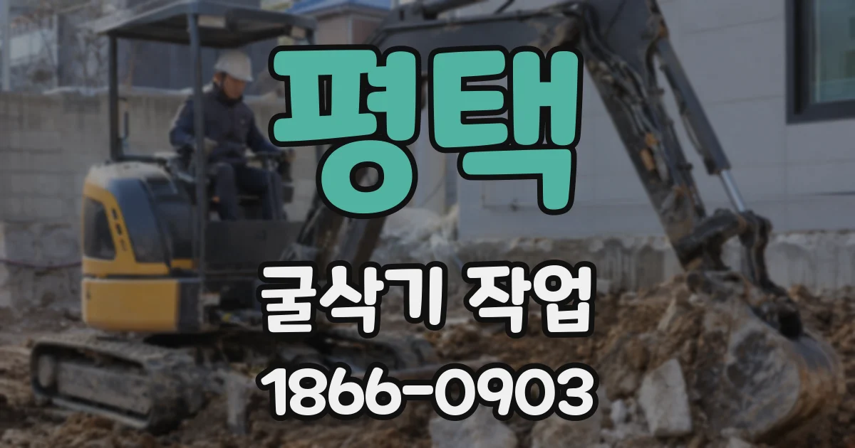 평택 굴삭기 작업