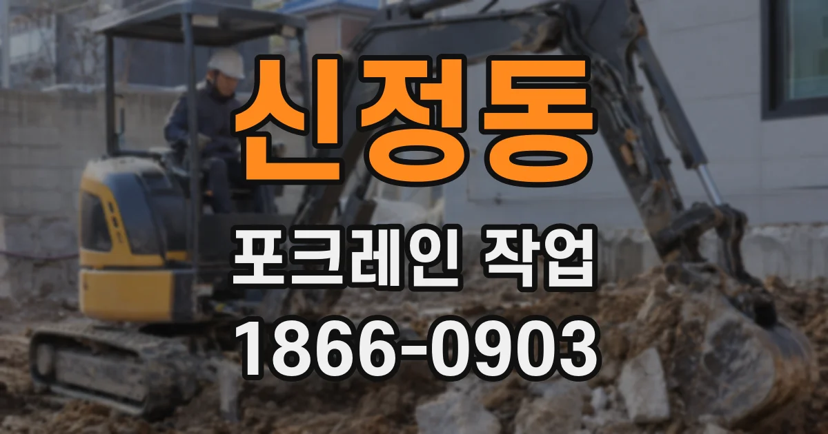 신정동 포크레인 작업