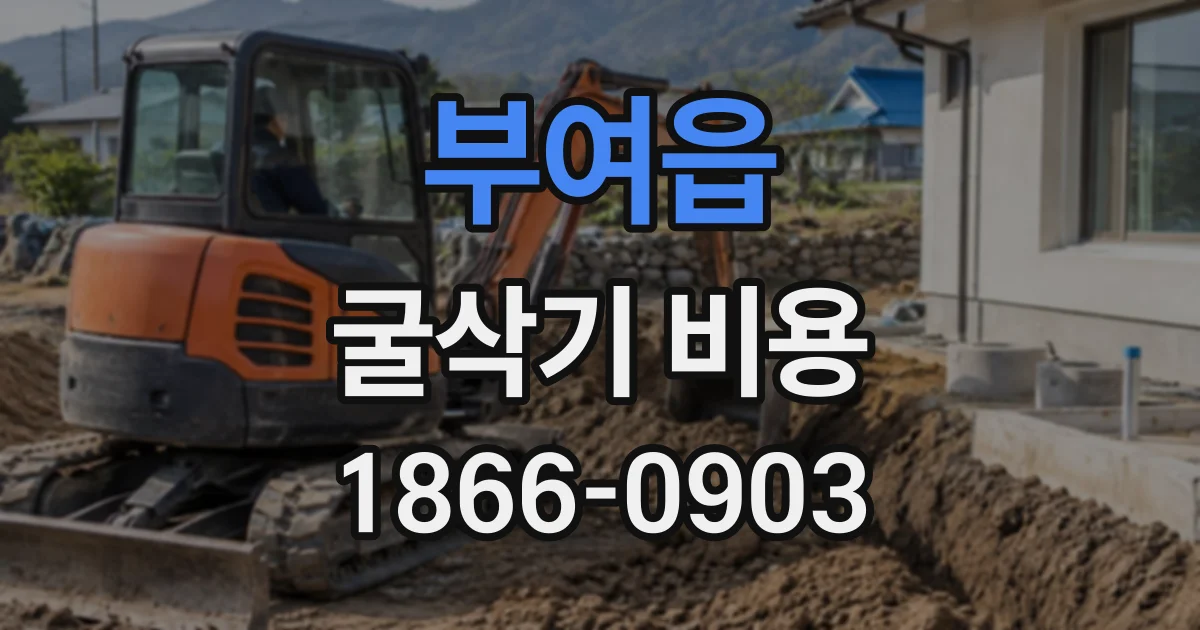 부여읍 굴삭기비용