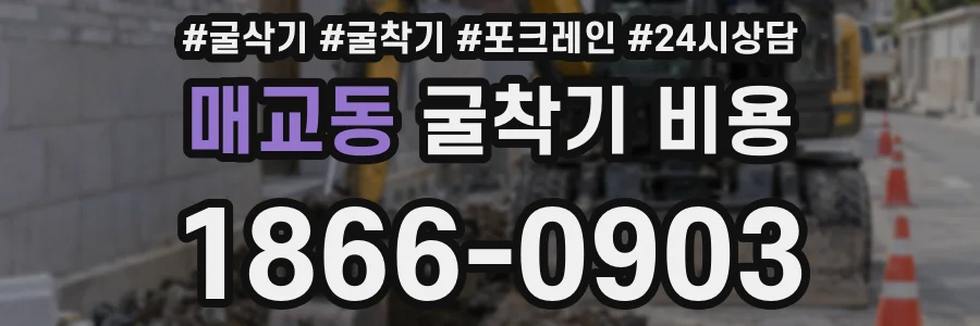 매교동 굴착기 비용