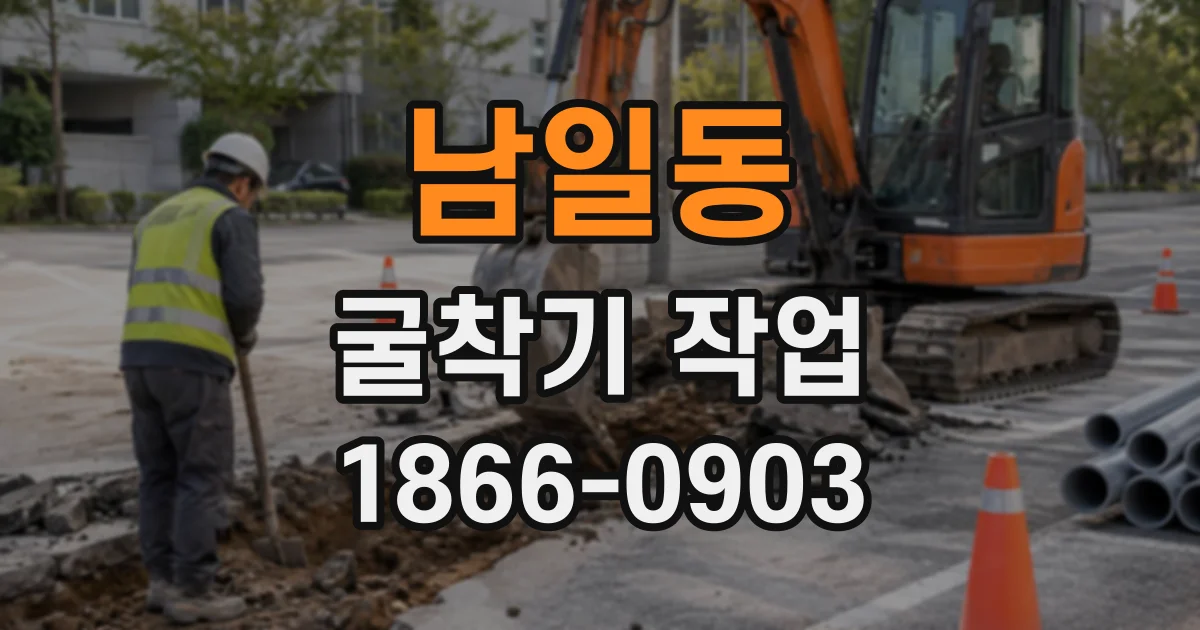 남일동 굴착기작업