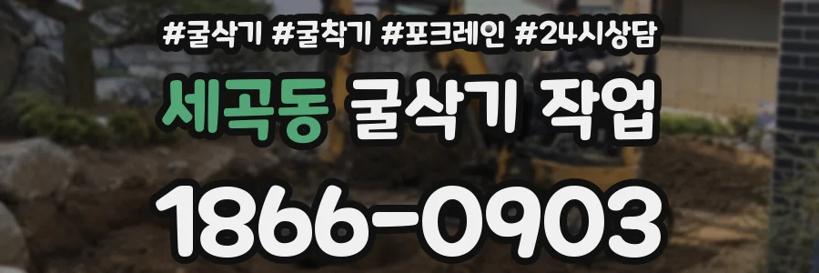 세곡동 굴삭기 작업