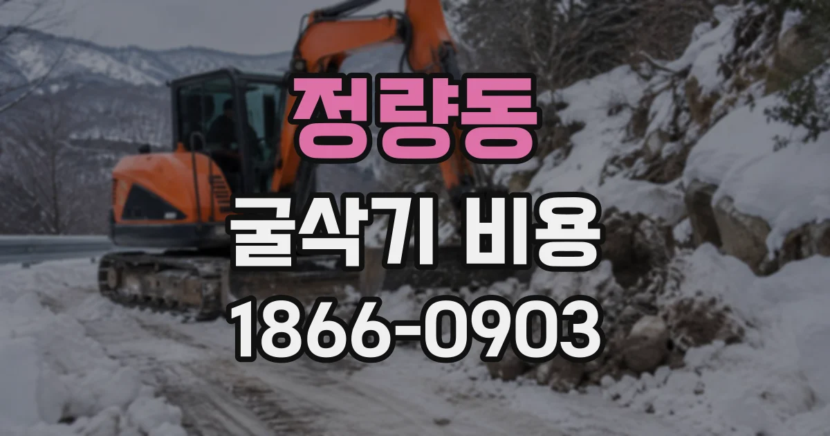 정량동 굴삭기비용
