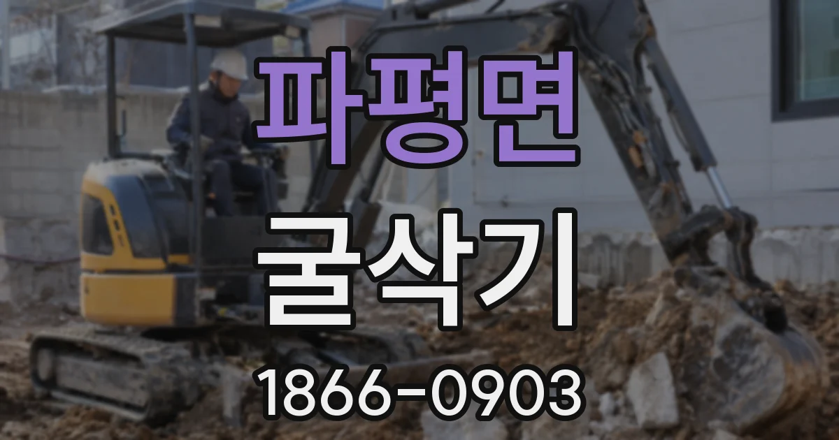 파평면 굴삭기